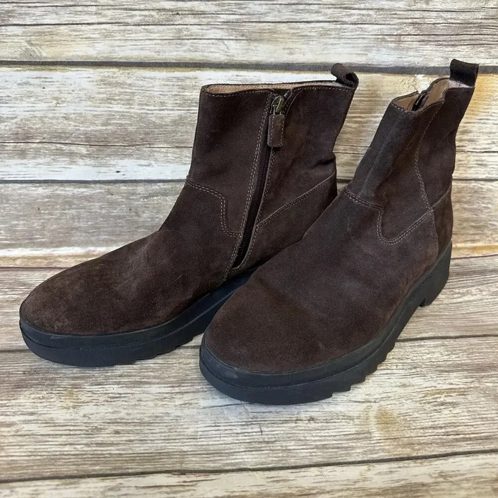 Eileen Fisher Floyd Waterproof Boots in Chocolate Brown Size 11